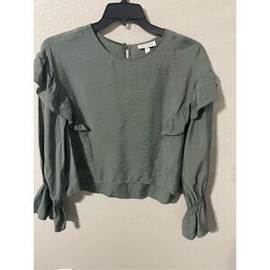 ❤️Prologue Women’s Bishop Ruffle Taffeta Top